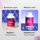 Microbiome Labs presentación lateral mostrando el envase compacto y sellado