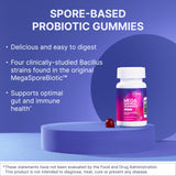 Microbiome Labs primer plano de textura de la gomita que facilita la toma