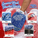 Microfiber Madness corte que muestra esponja interna y mejor retención
