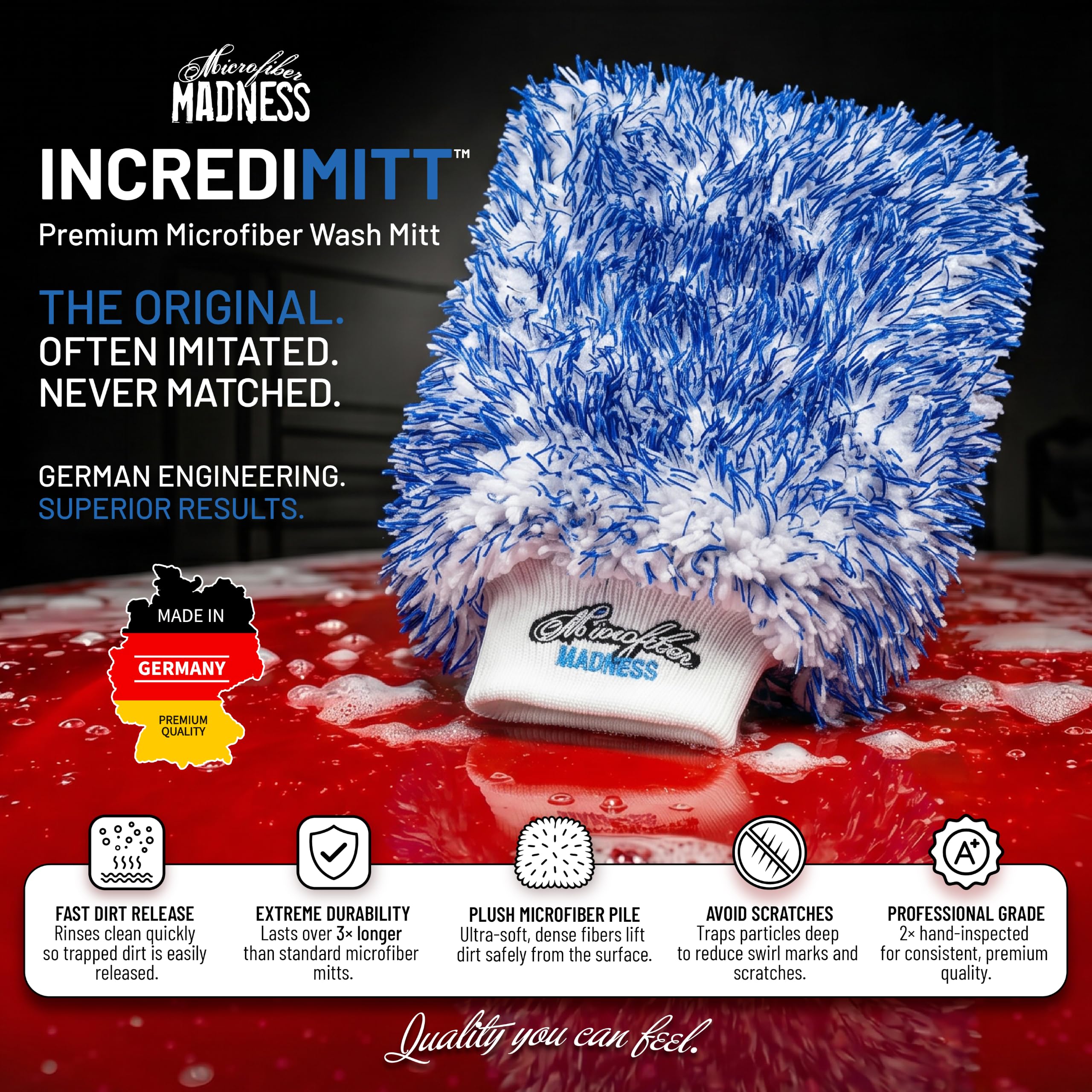 Microfiber Madness primer plano de microfibra, limpieza sin rayas