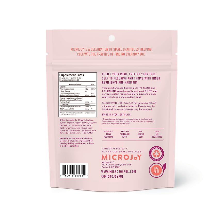 Microjoy Elevate gomitas dispuestas sabor fresa con aspecto apetecible