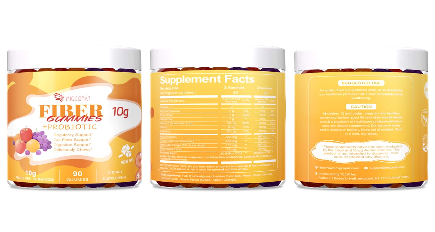 Ingredientes clave Migcopat (ACV e inulina) en escena natural para contexto del producto