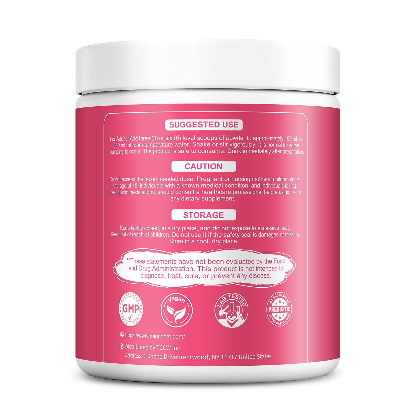 Migcopat cápsulas/probióticos ilustradas para equilibrio intestinal