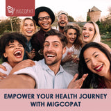 Migcopat empaque lateral con información de certificaciones y seguridad