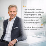 migradolex etiqueta con ingredientes y sello PA-Free que refleja control de calidad