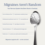 Migranium sachet disolviéndose en vaso, beneficio de consumo fácil