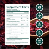 milamend primer plano de polvo e ingredientes, transparencia de formulación