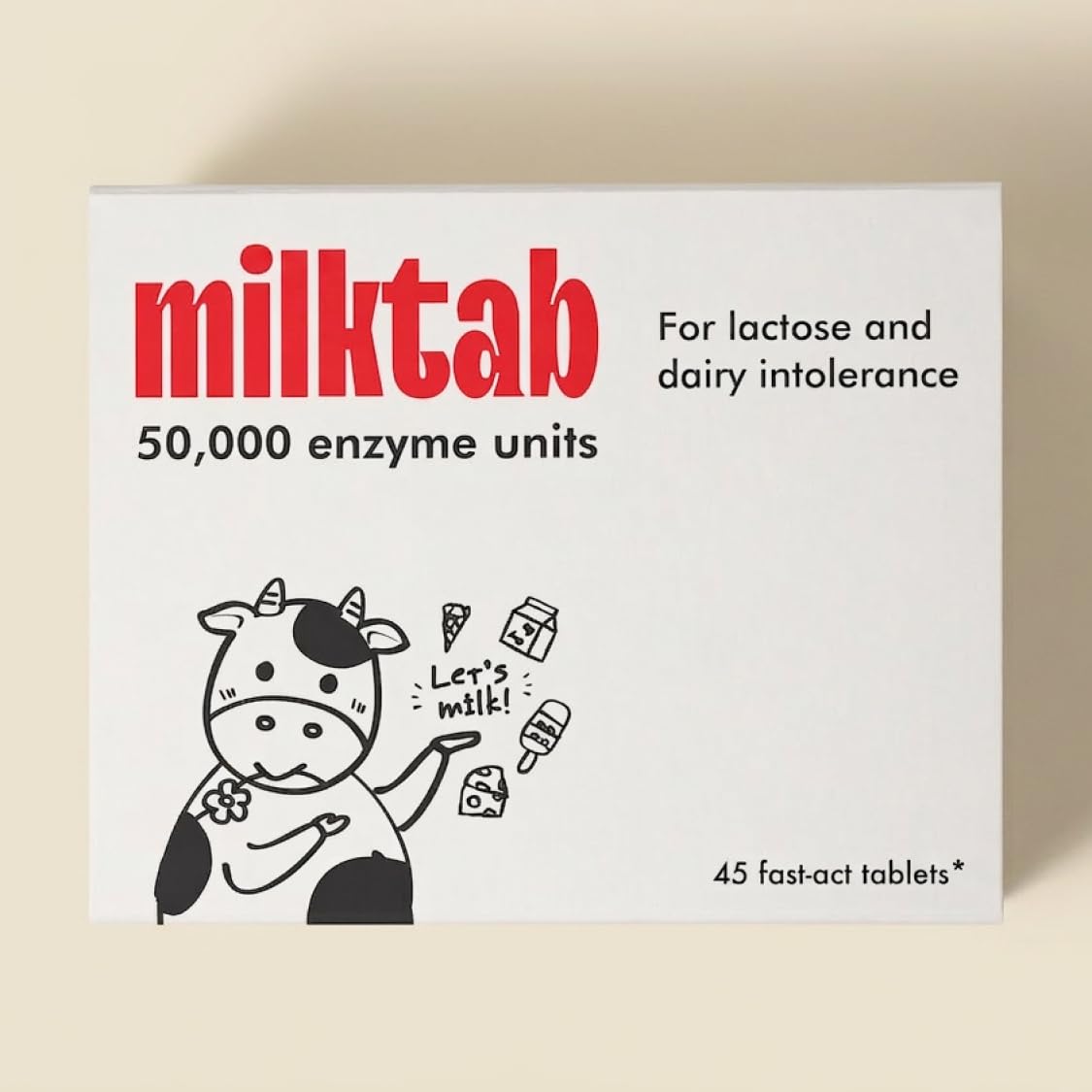 milktab empaque frontal mostrando el envase y conveniencia portable