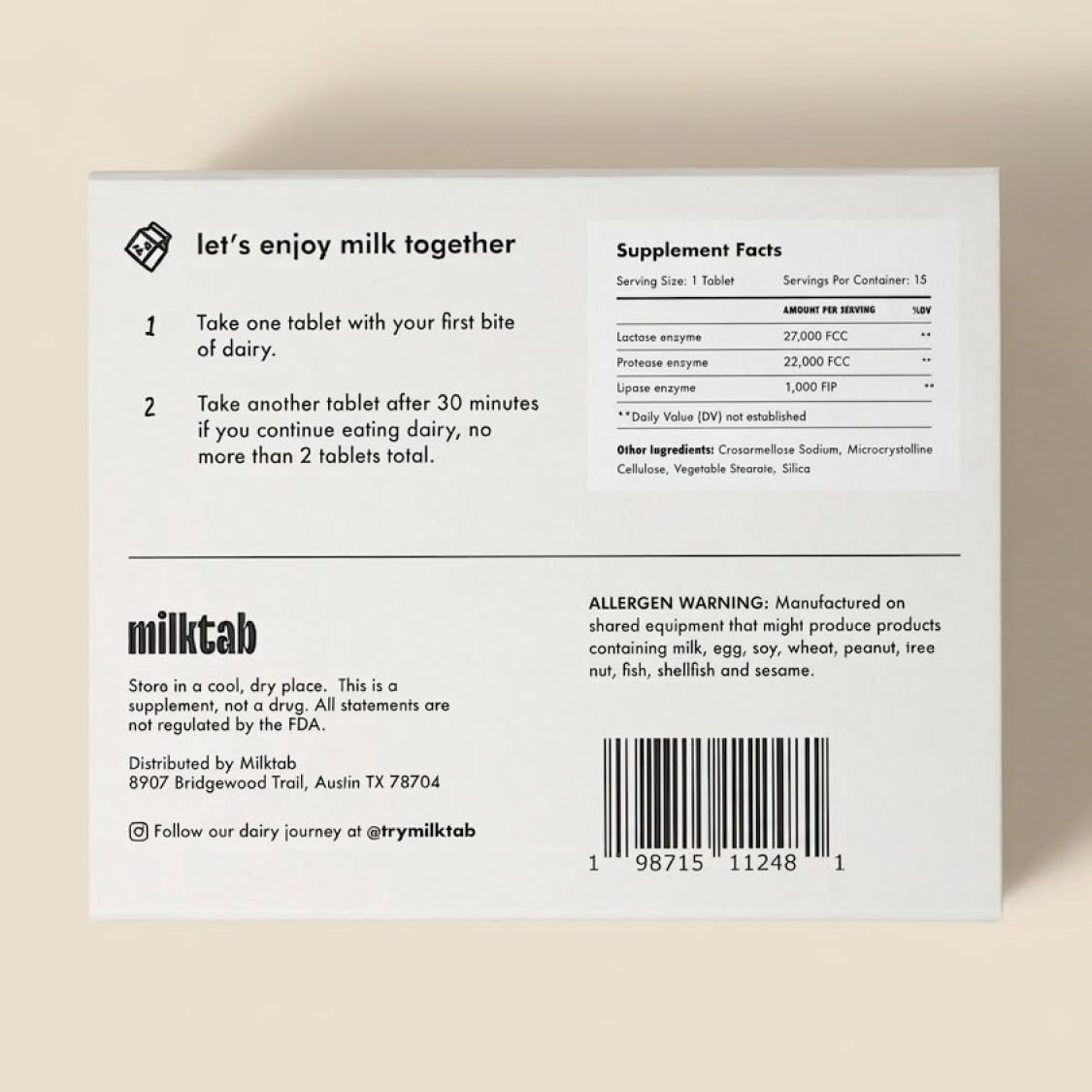 milktab tableta primer plano textura y solidez para dosificación precisa