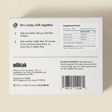 milktab tableta primer plano textura y solidez para dosificación precisa