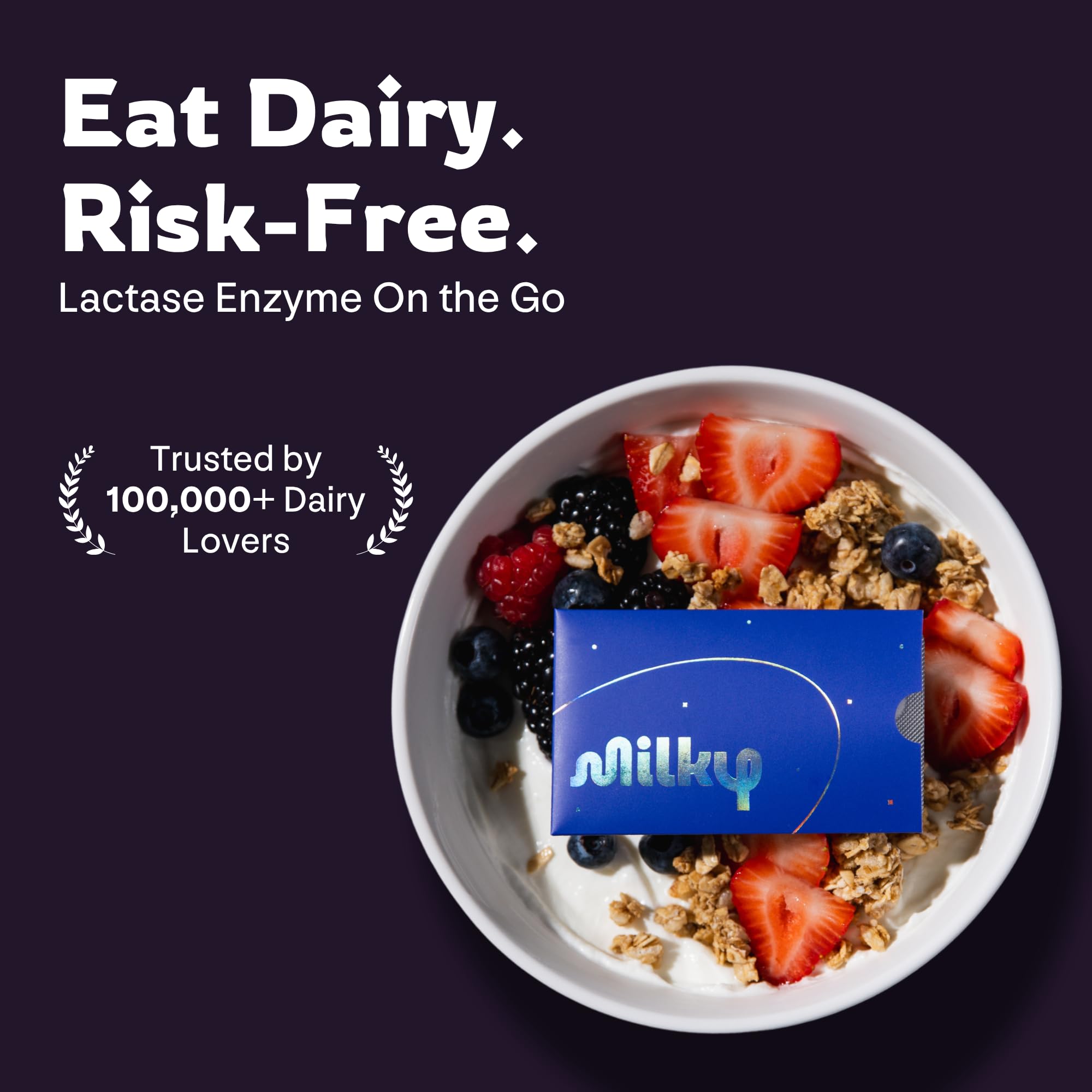 Milky funda tamaño tarjeta, facilidad para llevar comprimidos