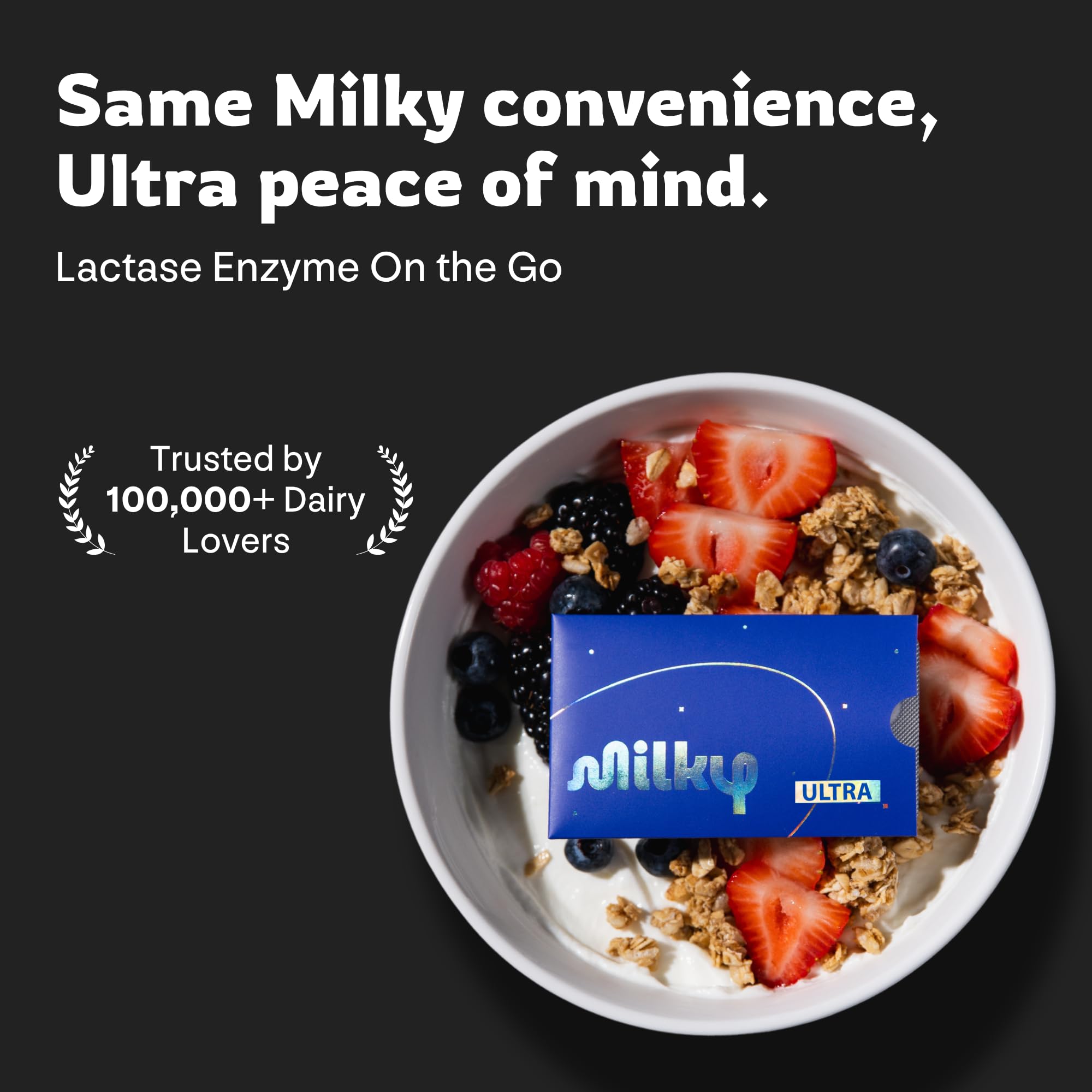 Milky Ultra estuche tipo tarjeta abierto para llevar cómodamente