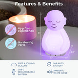 Mindsight Budda luces verde morado azul que guían la respiración