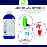 Mineralife Liquid Boron mezclado en batido como forma práctica de toma