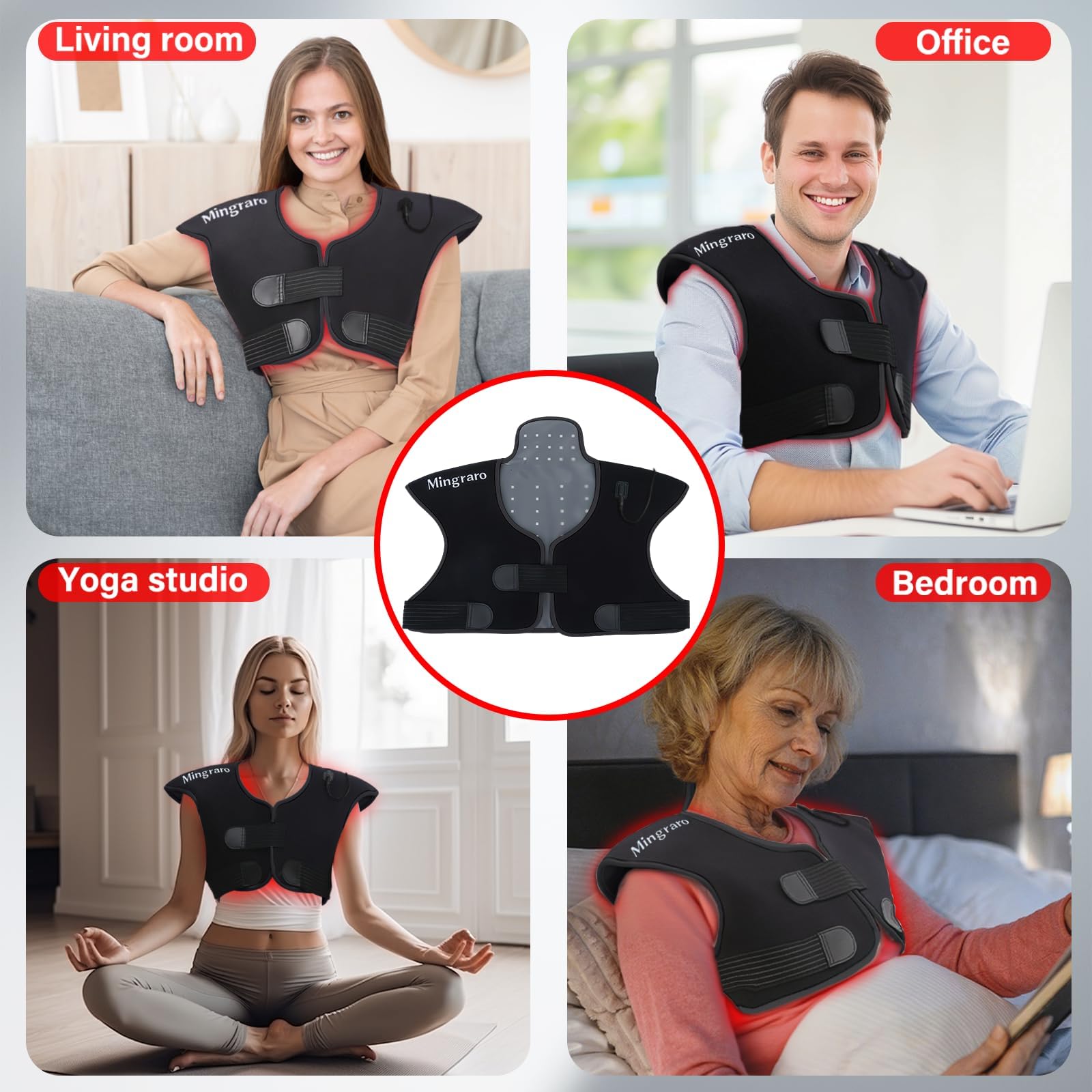 Mingraro persona usando la envoltura en el sofá para relax y conveniencia