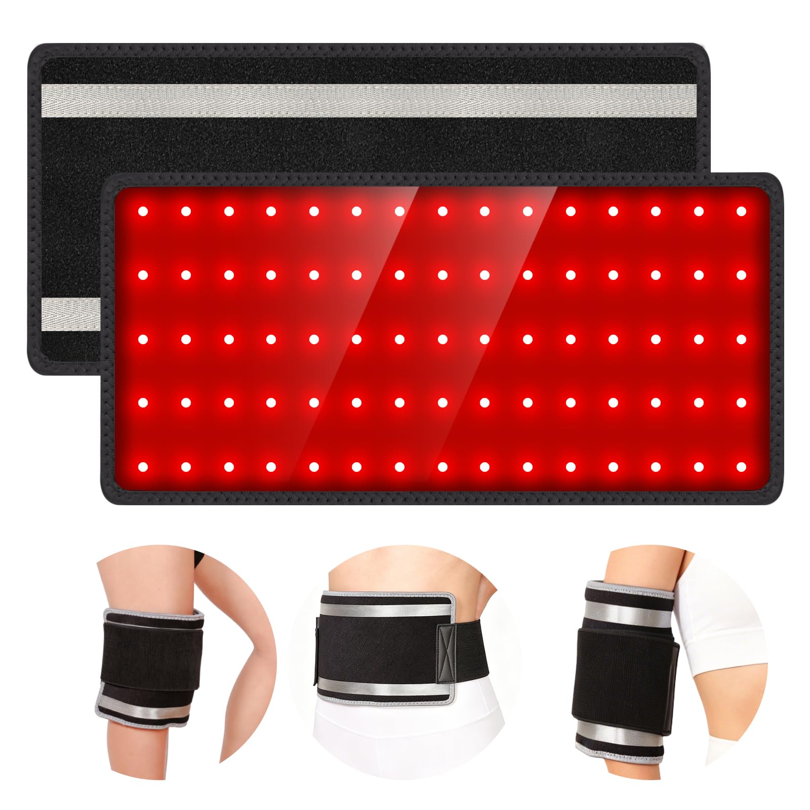 MIRSENG vista frontal de la almohadilla con LEDs y beneficio de cobertura amplia