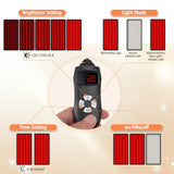MIRSENG panel de control con temporizador y ajustes de intensidad visibles