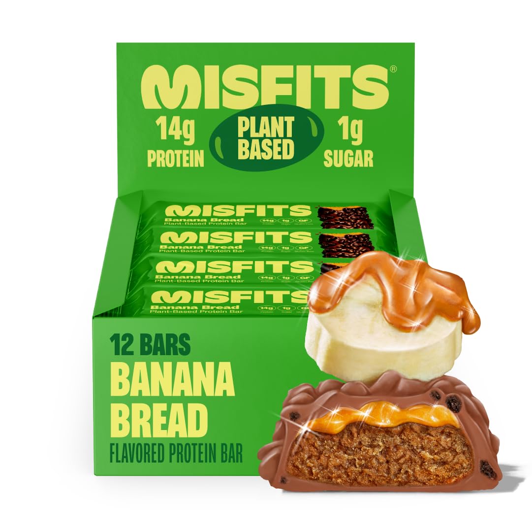 Misfits barra Banana Bread frente mostrando envase y atractivo visual