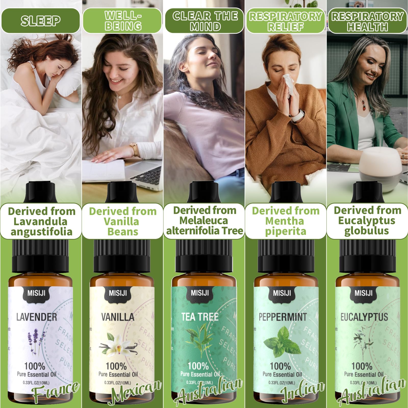MISIJI aceite usado en difusor creando ambiente reconfortante