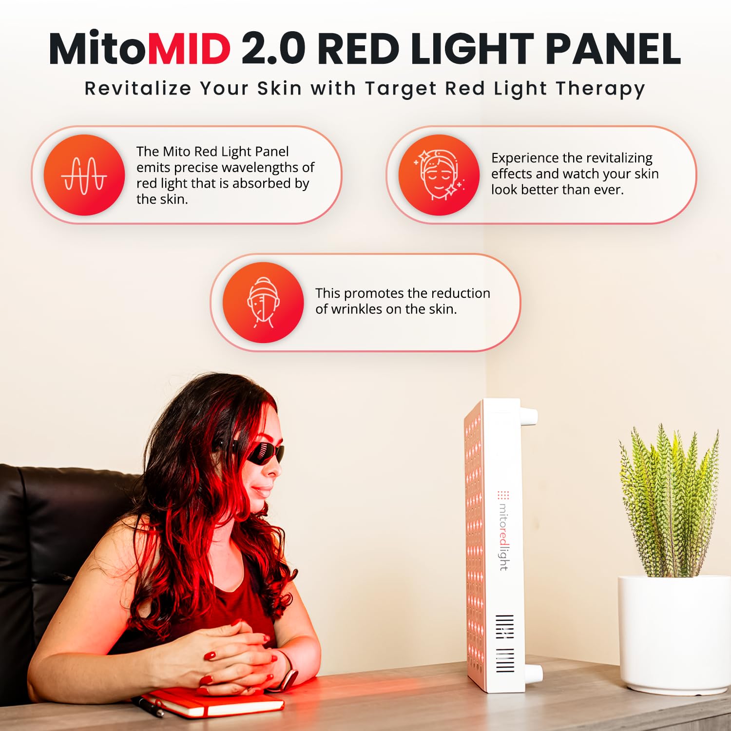 Mito Red Light detalle de LEDs que evidencia alta potencia y uniformidad