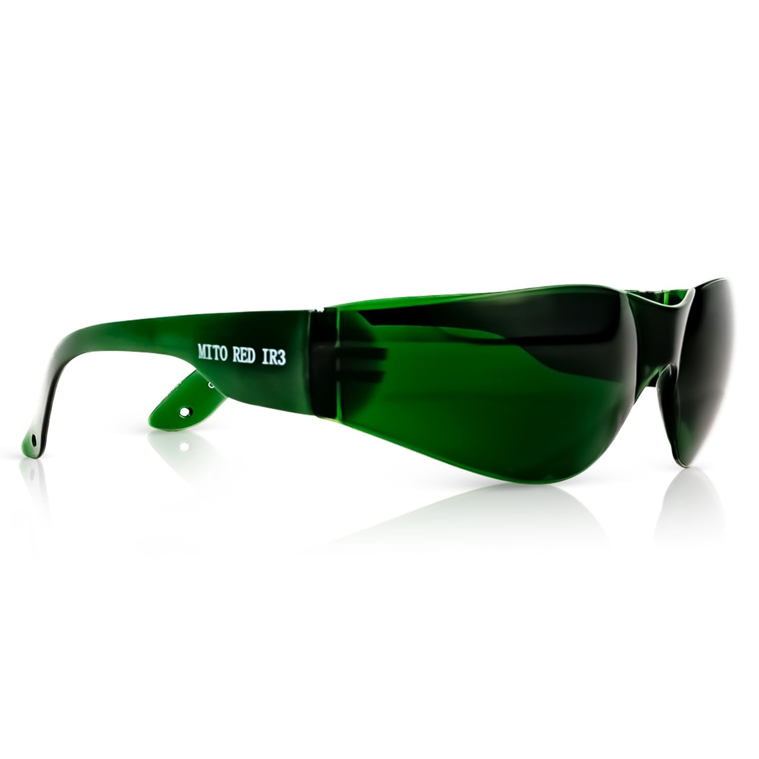 Mito Red Light gafas frontal mostrando diseño cómodo y protección visible