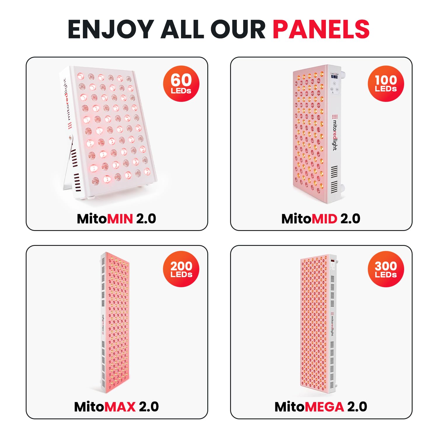 Mito Red Light comparado con mano para tamaño y portabilidad