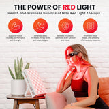 Mito Red Light en uso sobre rostro mostrando mejora estética
