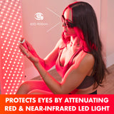 Mito Red cerrado primer plano de lente que muestra diseño estratégico