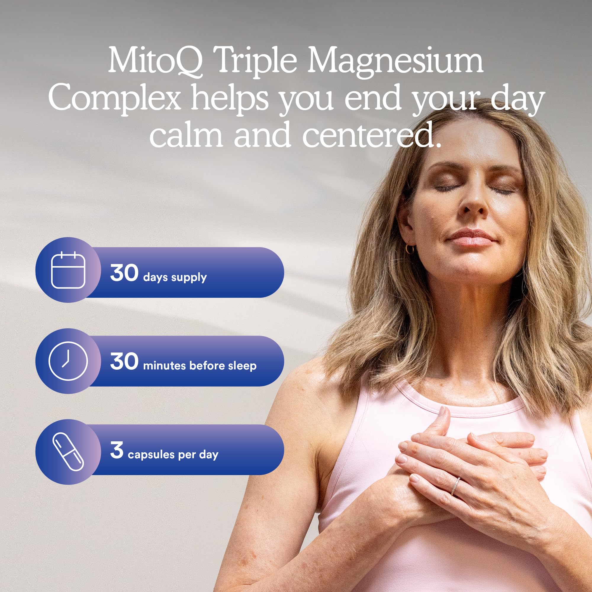 MitoQ etiqueta nutricional mostrando ingredientes y instrucciones claras