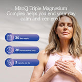 MitoQ etiqueta nutricional mostrando ingredientes y instrucciones claras