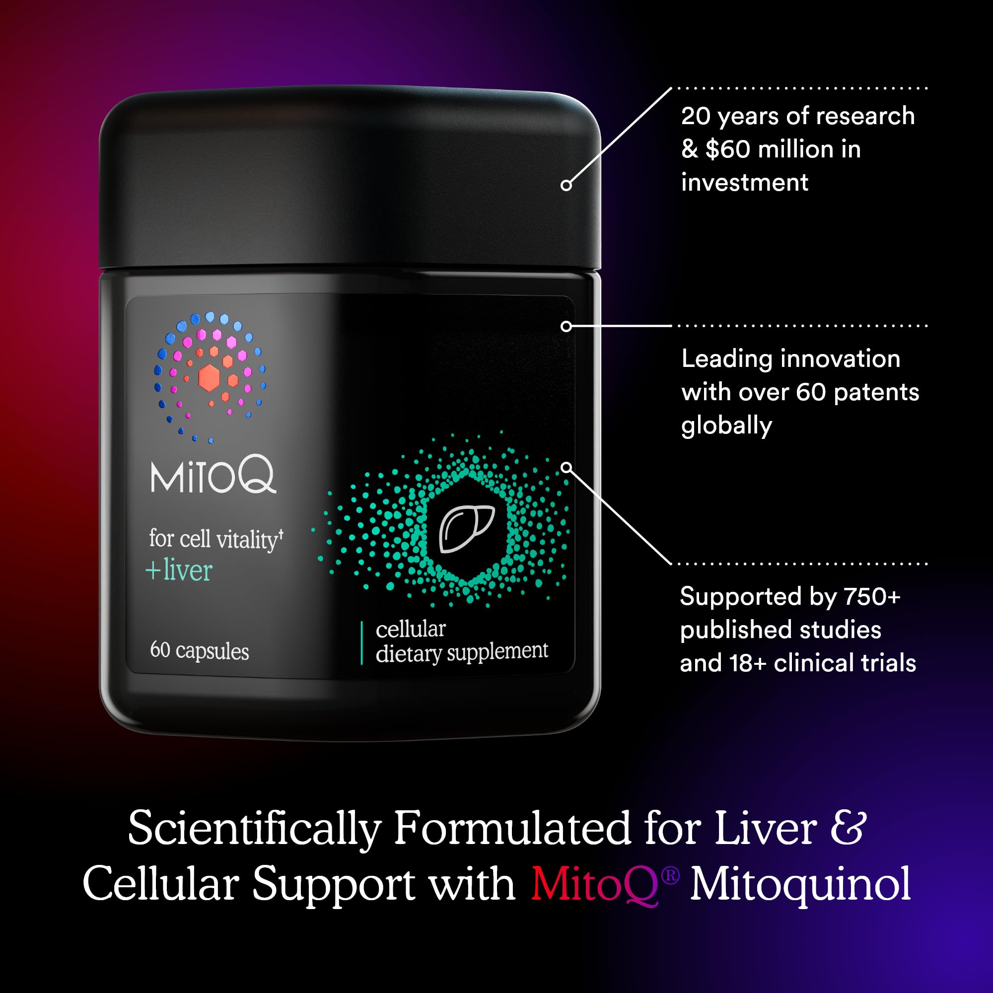 MitoQ +Liver en entorno cotidiano para apoyar bienestar diario