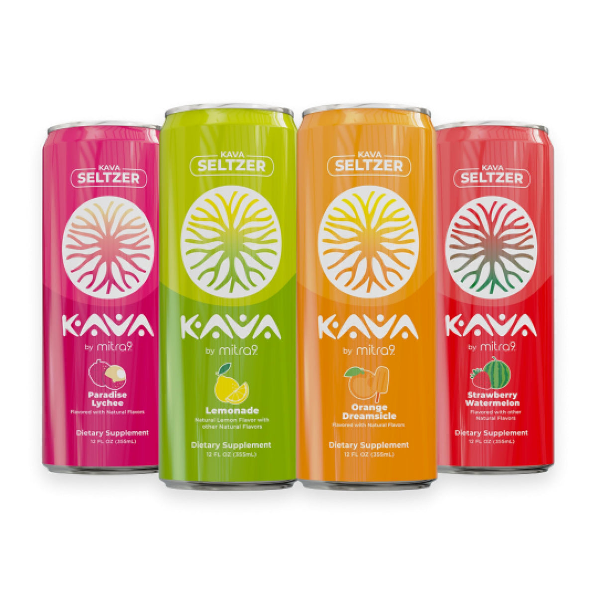 Mitra9 pack frontal mostrando latas y variedad de sabores para elegir