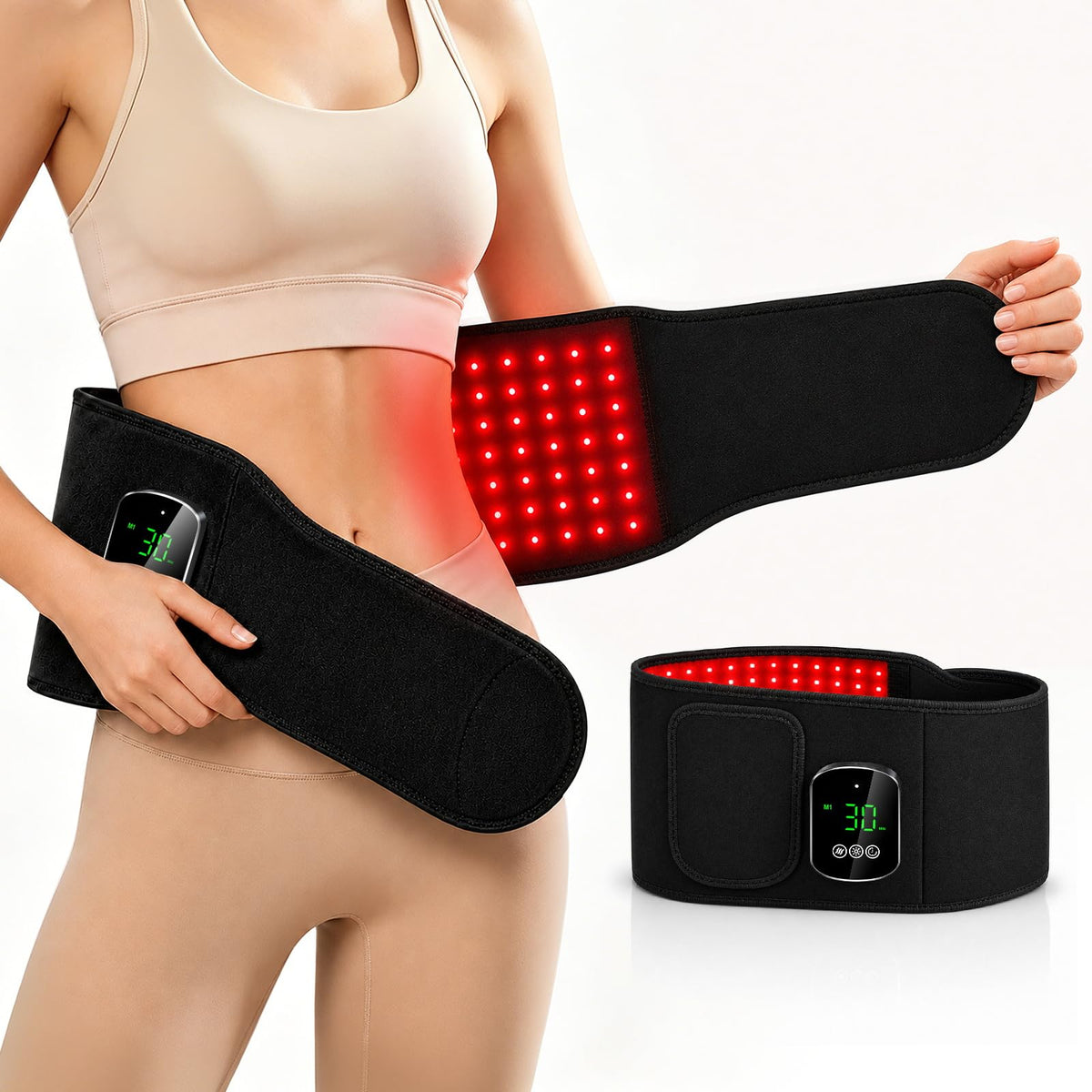 Miula vista frontal del cinturón mostrando diseño ergonómico y cierre cómodo