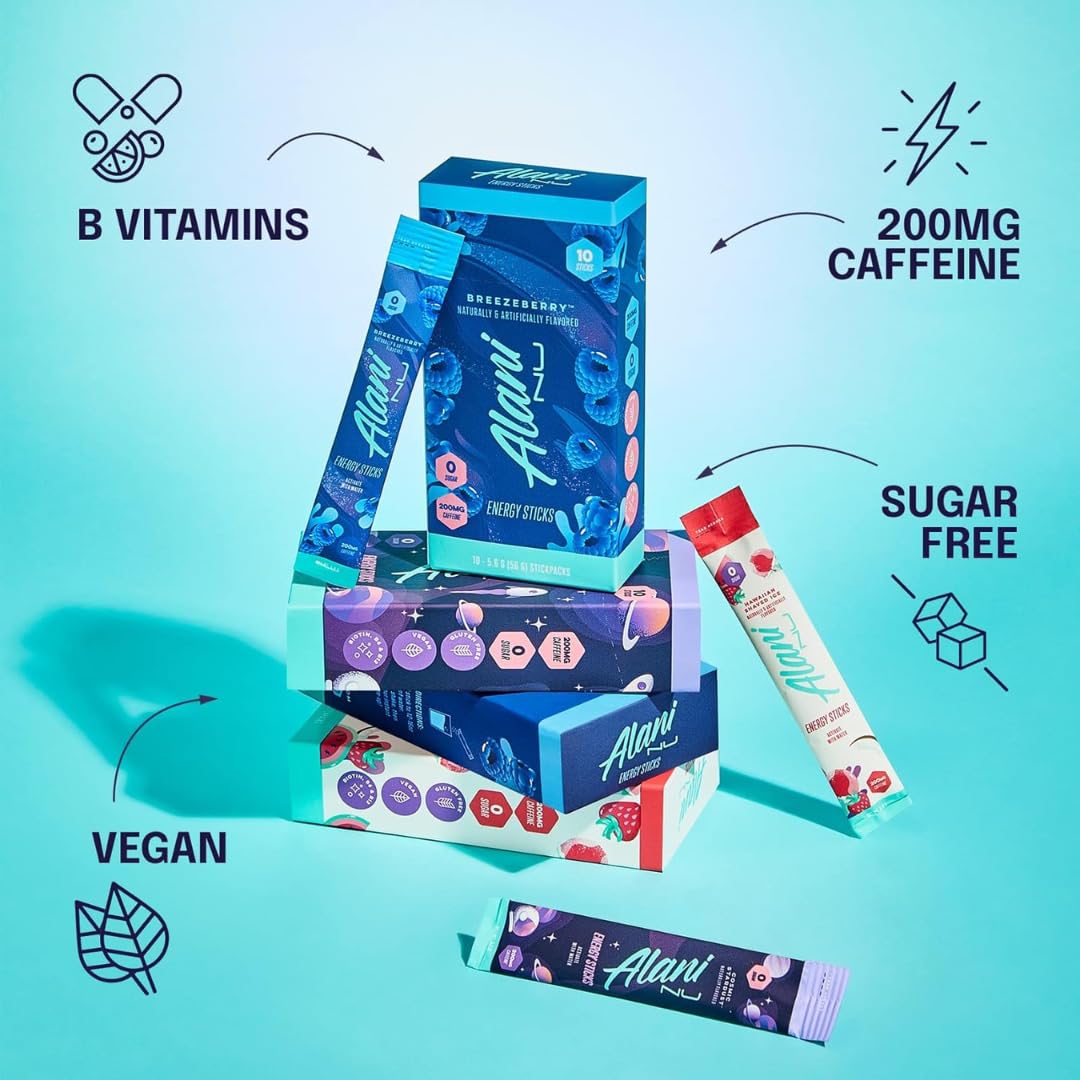 Mix It Up Munchies sticks Alani extendidos mostrando colores y sabores