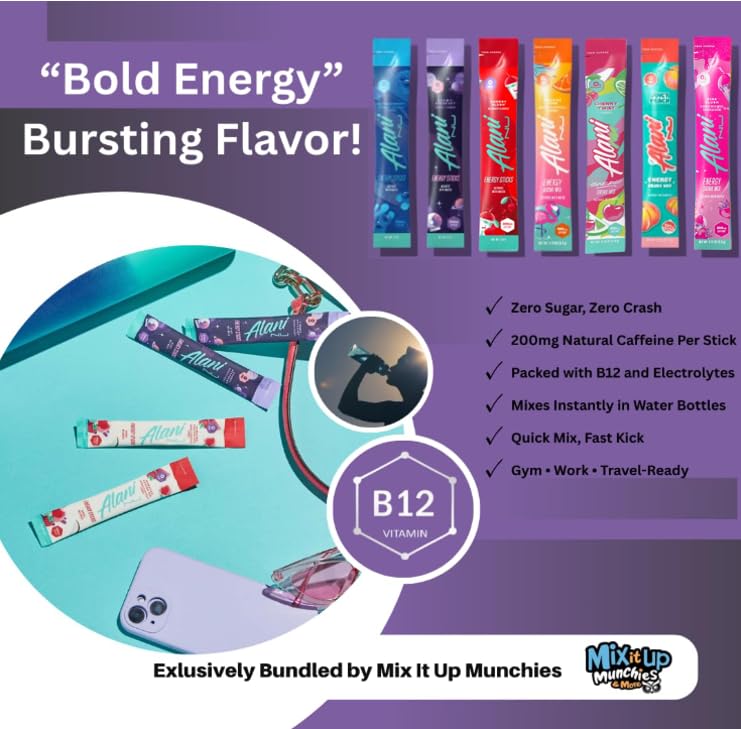 Mix It Up Munchies Alani en mochila de festival lista para energía inmediata