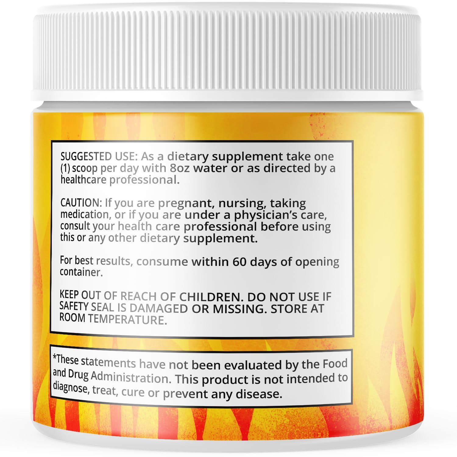 MJO Burntide Powder etiqueta con ingredientes, transparencia y calidad