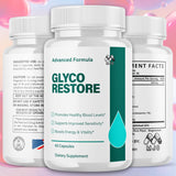MJO cápsulas de Glyco Restore en primer plano destacando facilidad de ingestión