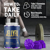 MJO Jellyfil gomita en mano mostrando tamaño real y facilidad de consumo