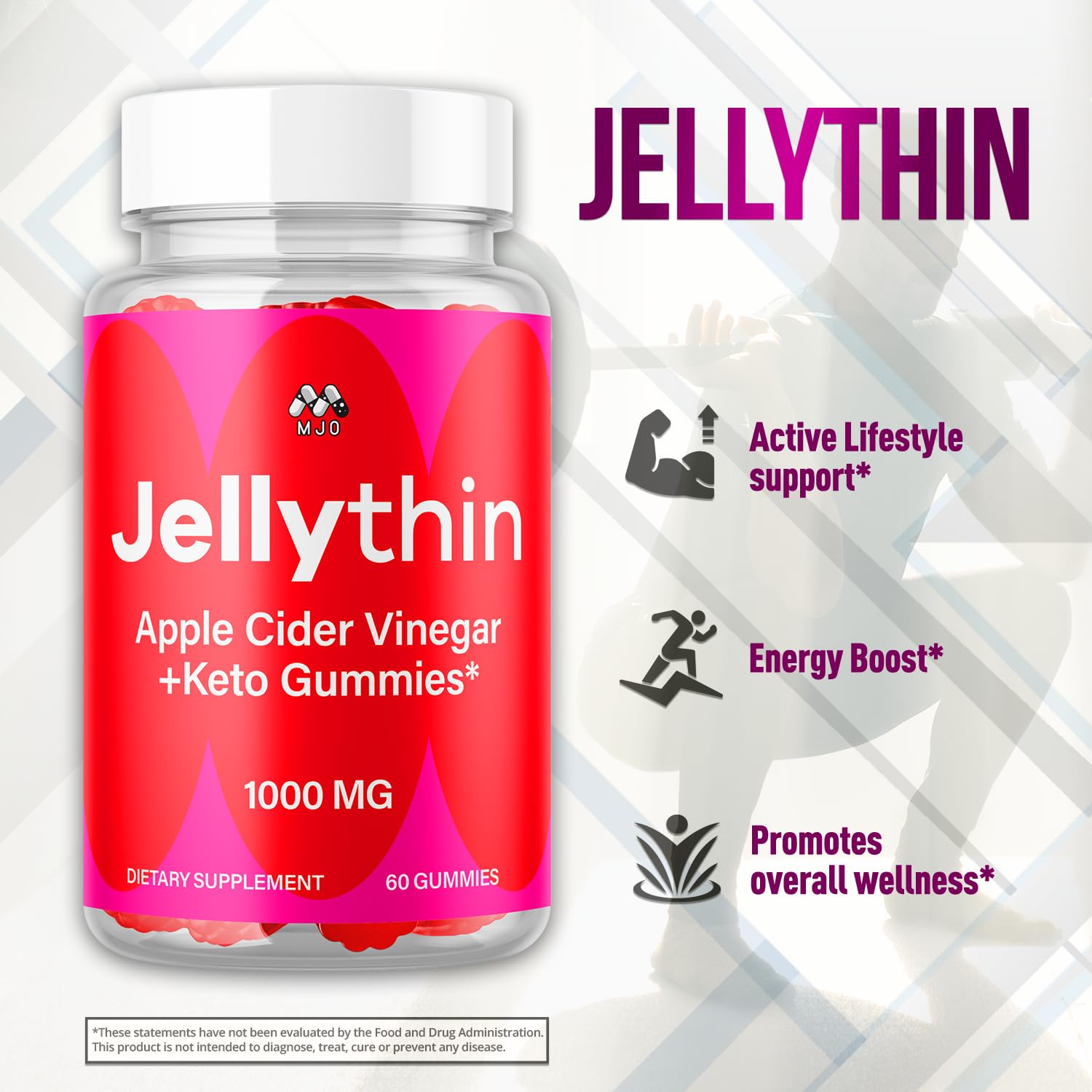 MJO Jelly Thin gomita en la mano lista para consumir, fácil uso diario