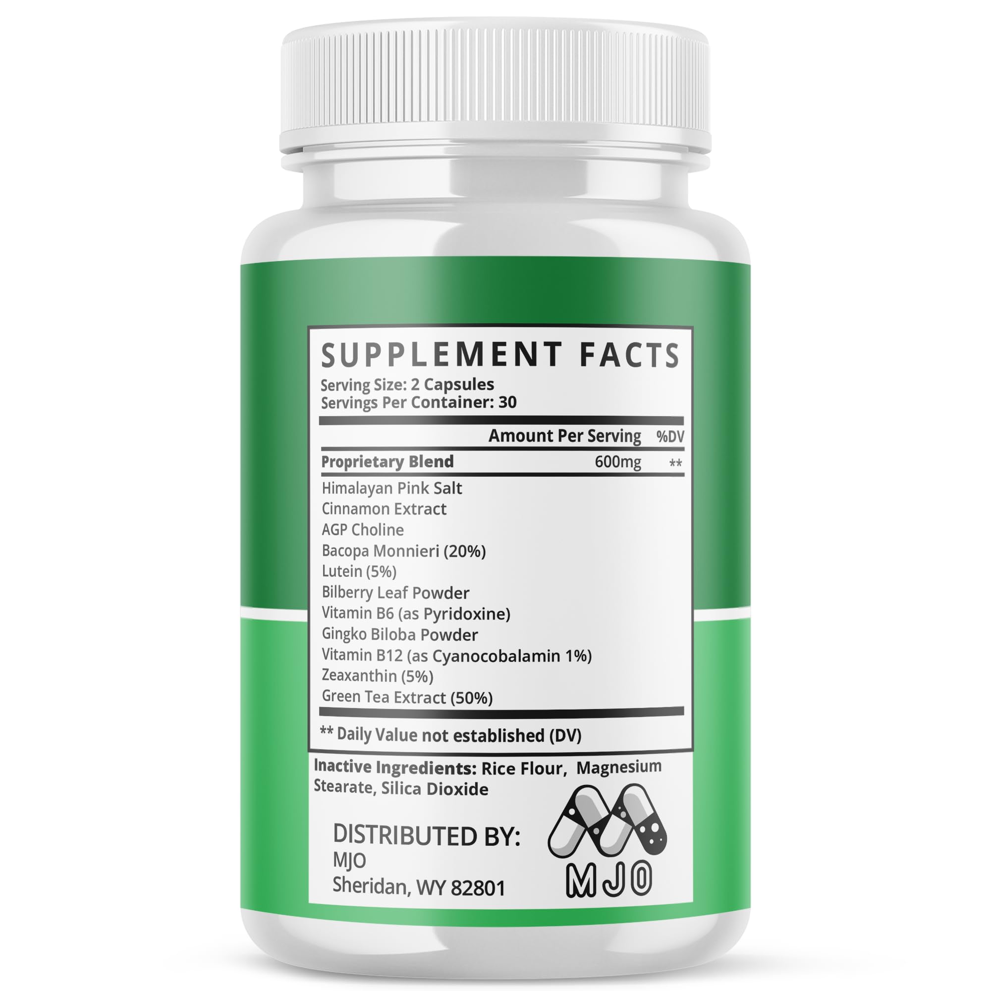 MJO etiqueta nutricional de LipoLess destacando ingredientes y dosis