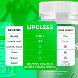 MJO ingredientes LipoLess closeup de extractos naturales y vitaminas