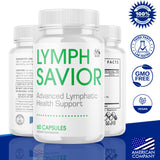 MJO Lymph Savior cápsulas en primer plano mostrando textura y pureza