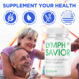 MJO Lymph Savior cápsula en mano representando facilidad de uso diario