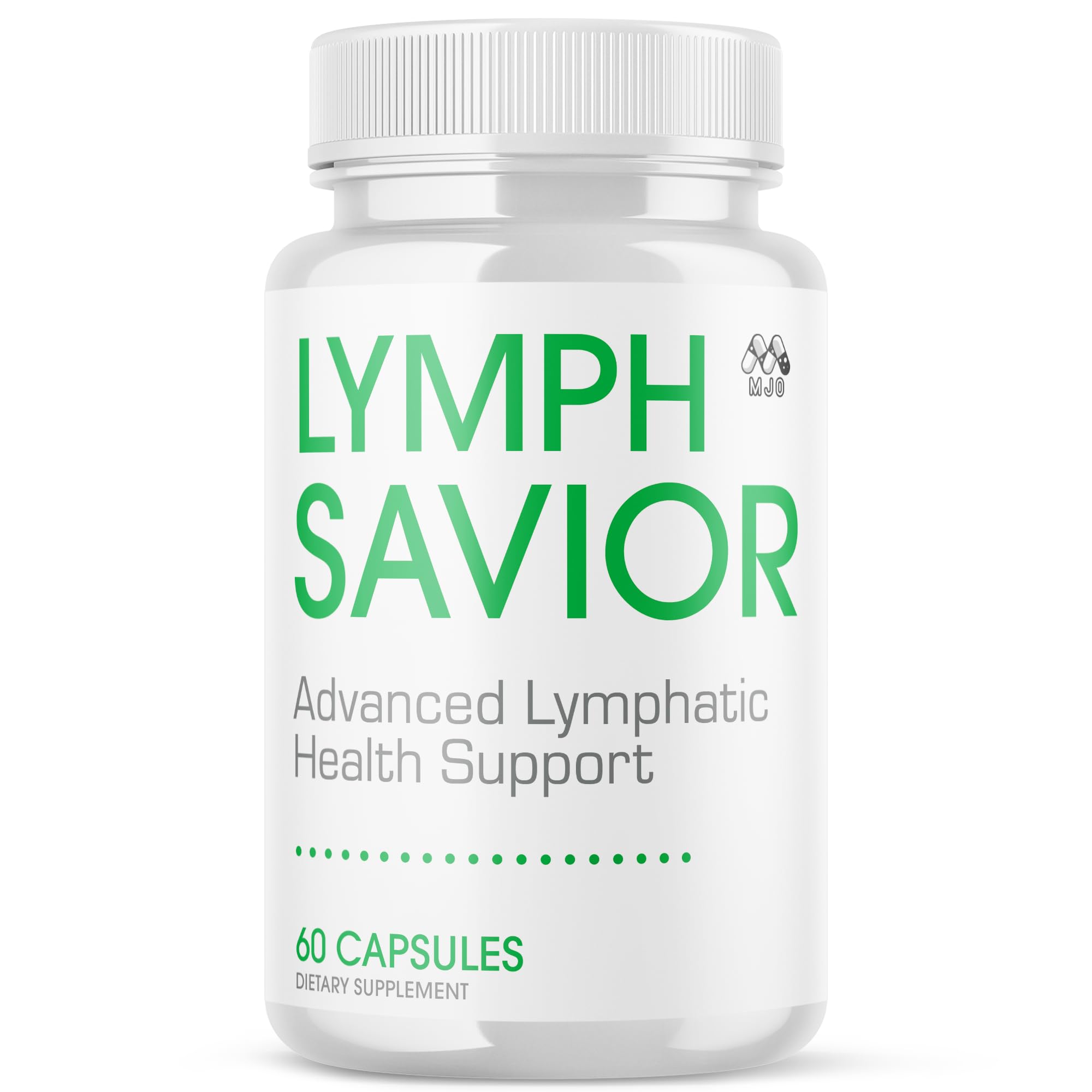 MJO Lymph Savior frontal del envase mostrando diseño y dosis recomendada