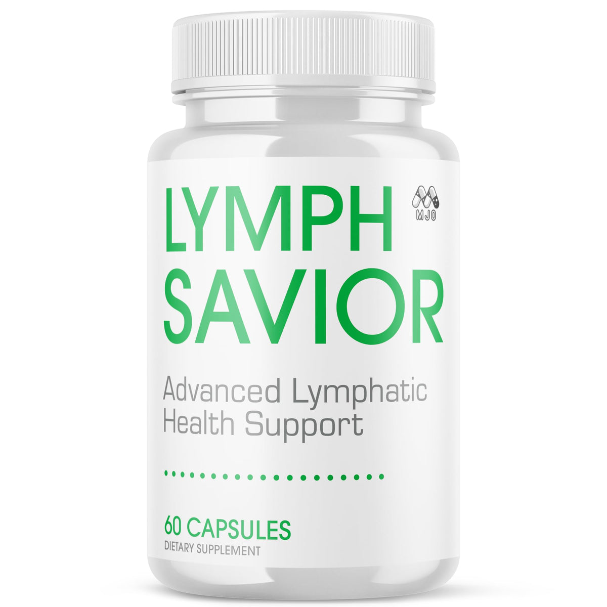 MJO Lymph Savior frontal del envase mostrando diseño y dosis recomendada