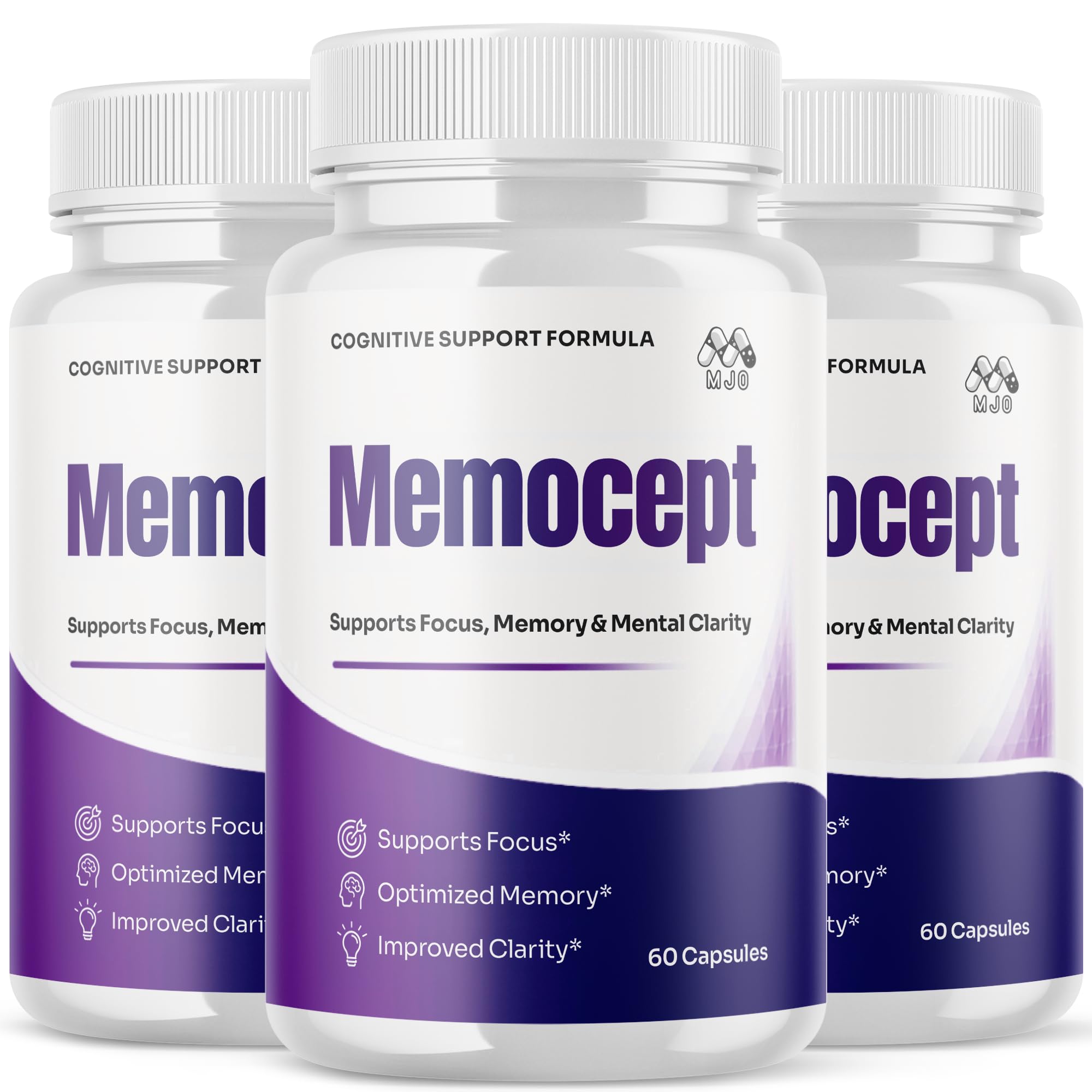 MJO Memocept vista frontal mostrando el envase y beneficio claridad