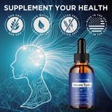 MJO Neuro Tyde Drops junto a plantas, ventaja ingredientes naturales visibles