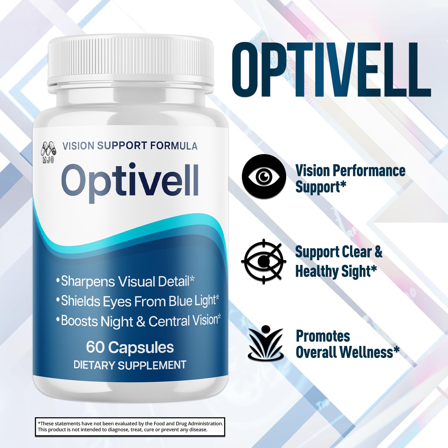 MJO Optivell pack de tres frascos alineados, conveniencia y suministro prolongado