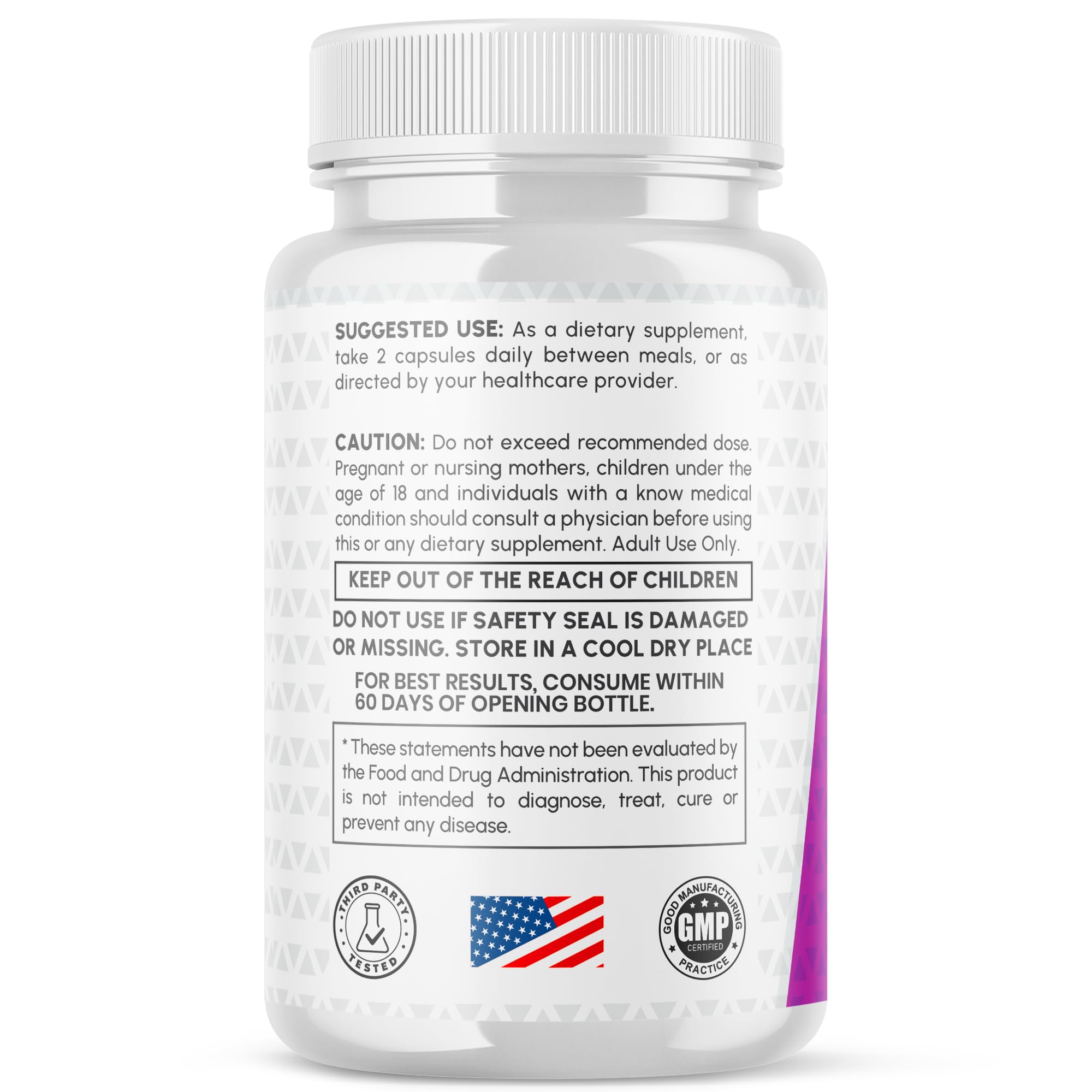 Etiqueta de MJO Slim Metrix con ingredientes y beneficios claramente legibles