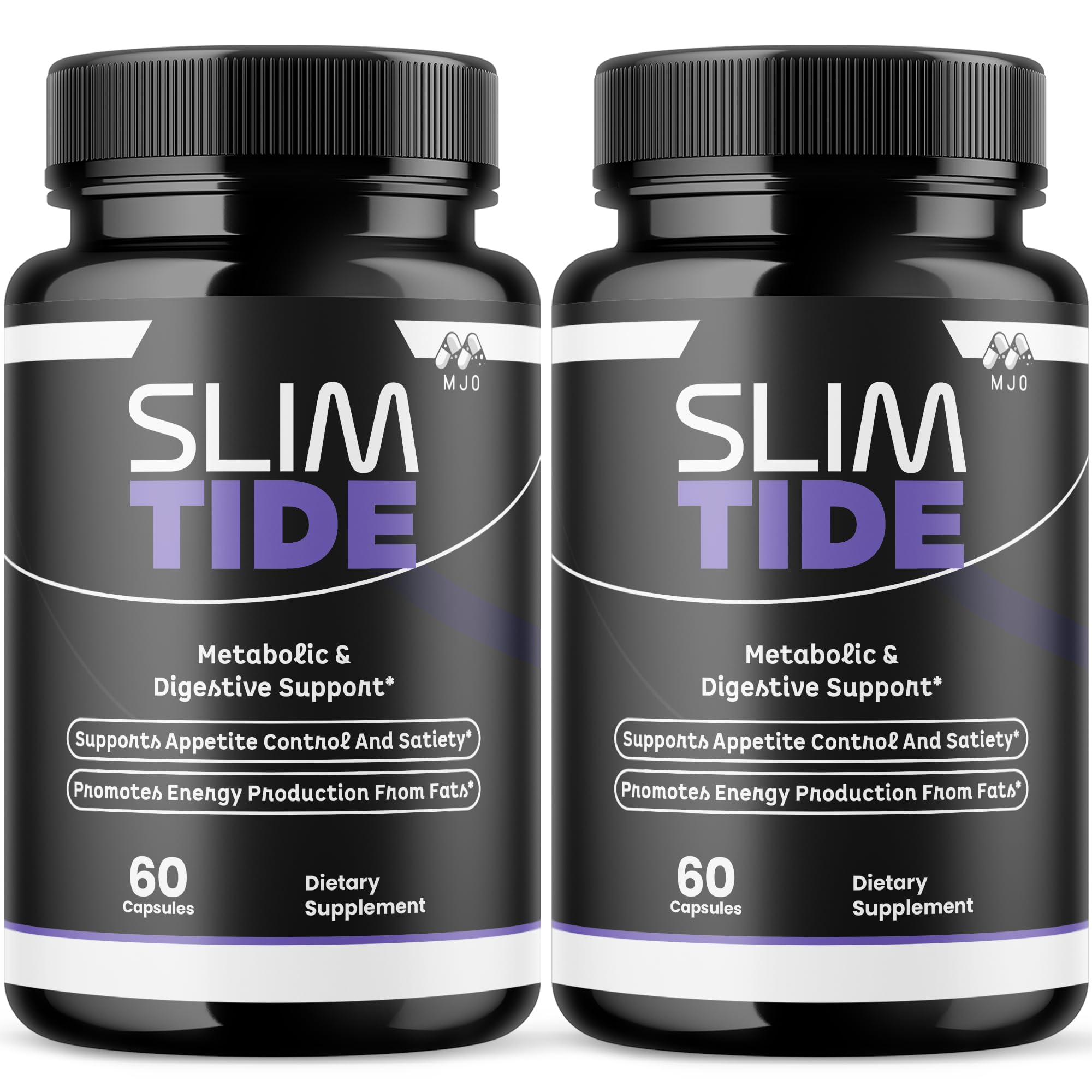 MJO SlimTide frontal del empaque mostrando el diseño y beneficios visibles